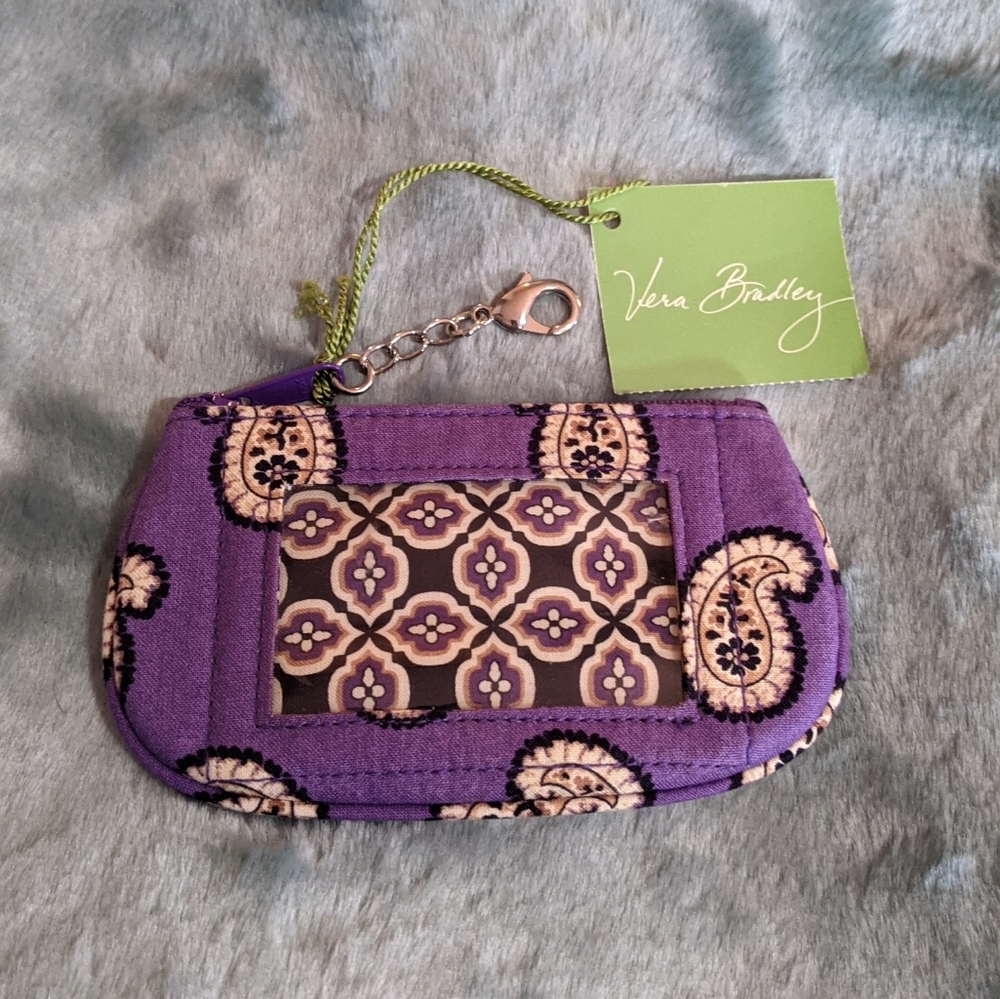 NWT Vera Bradley Clip Zip ID in Simply Violet